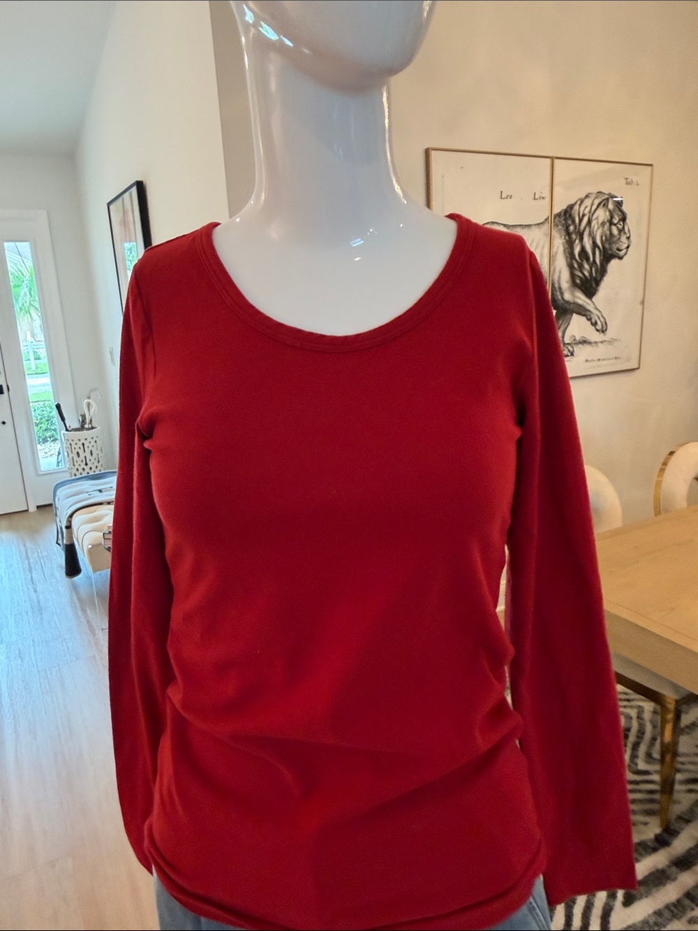 GILI Garnet Red Long Sleeve Top
